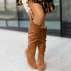 Alaina - Women's Slouchy Suede Knee-High Boots