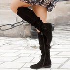 Alaina - Women's Slouchy Suede Knee-High Boots