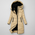 Amber - Women's Long Quilted Hooded Jacket