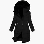 Amber - Women's Long Quilted Hooded Jacket