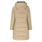 Amber - Women's Long Quilted Hooded Jacket