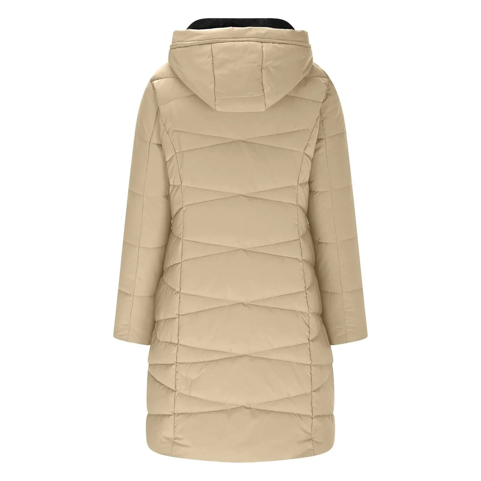 Amber - Women's Long Quilted Hooded Jacket
