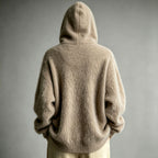 Amy - Women's Oversized Button-Front Hooded Fuzzy Knit Cardigan 7