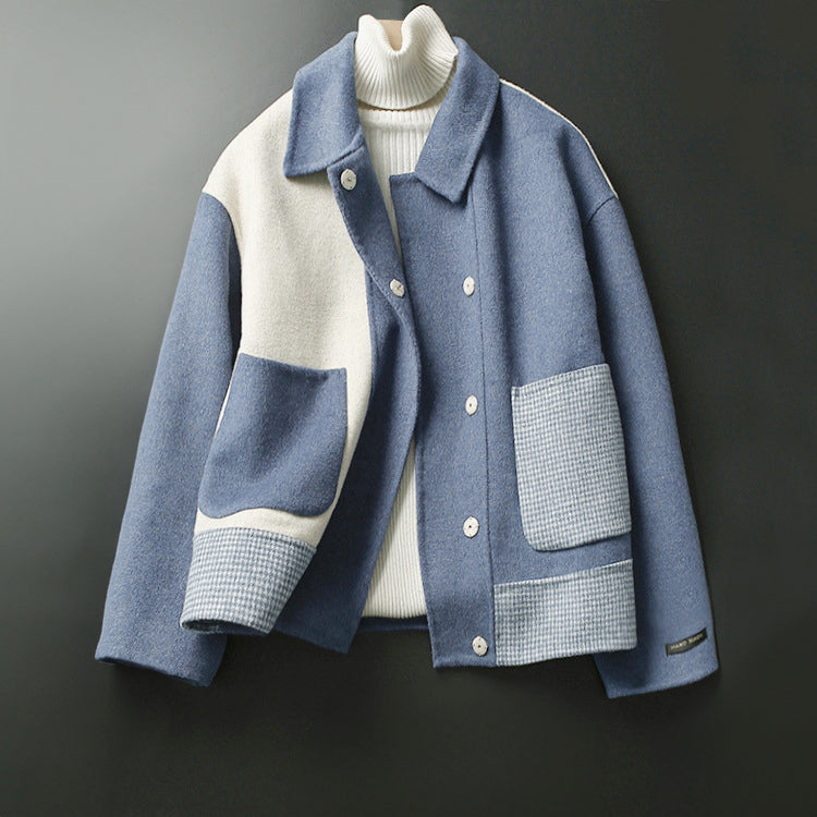 Brianna - Women's Colorblock Woolen Jacket