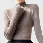 Callie - Women's Luxe Loom Ribbed Mock-Neck Sweater