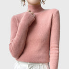 Callie - Women's Luxe Loom Ribbed Mock-Neck Sweater