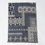 Celeste - Women's Patterned Oversized Scarf with Fringed Edges