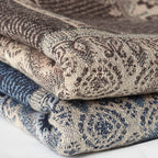 Celeste - Women's Patterned Oversized Scarf with Fringed Edges