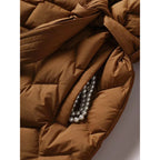 Clara - Women's Quilted Belted Down Jacket