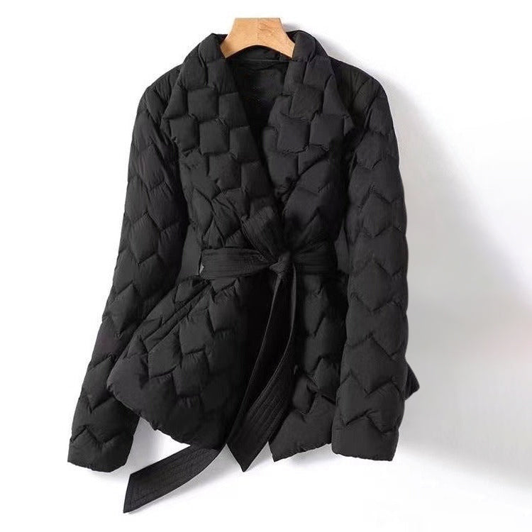Clara - Women's Quilted Belted Down Jacket