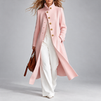 Cleo - Women's Longline Stand-Up Collar Coat