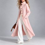 Cleo - Women's Longline Stand-Up Collar Coat
