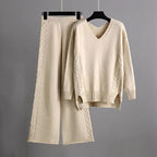Dahlia - Women's Cozy Braid Knit Two-Piece Set