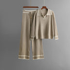 Daphne - Women's Contrast Trim Knit Lounge Set