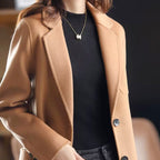 Elena - Women's Tailored Wool-Blend Blazer Coat