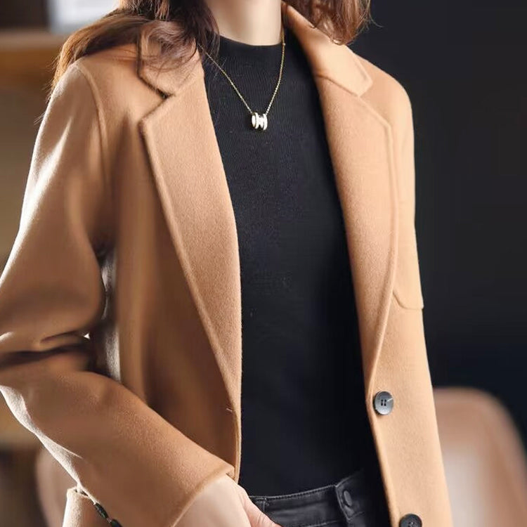 Elena - Women's Tailored Wool-Blend Blazer Coat