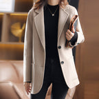 Elena - Women's Tailored Wool-Blend Blazer Coat