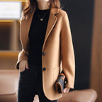 Elena - Women's Tailored Wool-Blend Blazer Coat