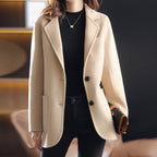 Elena - Women's Tailored Wool-Blend Blazer Coat