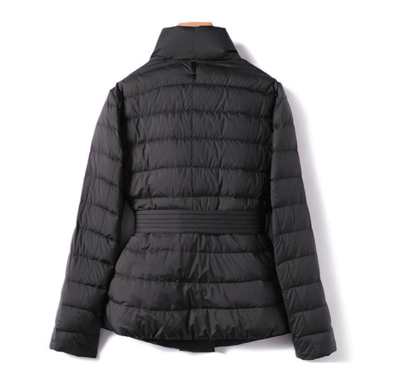 Eliana - Women's Belted Shawl-Collar Down Jacket