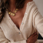 Elisa - Women’s V-Neck Fuzzy Knit Cardigan