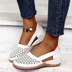 Emerald - Women’s Perforated Cutout Comfort Flats
