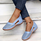 Emerald - Women’s Perforated Cutout Comfort Flats