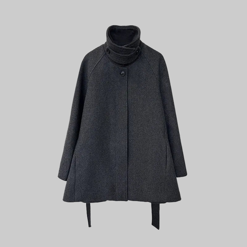 Emma - Women's Wool Wrap Coat with Waist Belt
