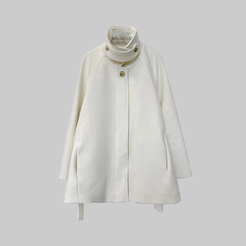 Emma - Women's Wool Wrap Coat with Waist Belt