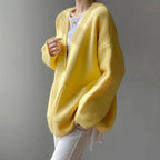 Evelyn - Women's Oversized V-Neck Knit Cardigan