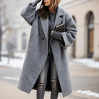 Fiona - Women's Oversized Wide-Lapel Woolen Coat