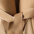 Freya - Women's Couture Shawl-Collar Belted Down Coat
