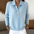 Galina - Women's Collared Long Sleeve Loose Sweater