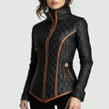 Giselle - Women's Tailored Zip-Front Quilted Jacket