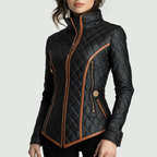 Giselle - Women's Tailored Zip-Front Quilted Jacket