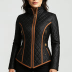 Giselle - Women's Tailored Zip-Front Quilted Jacket