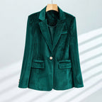 Gracie - Women's Chic Corduroy Single-Button Blazer