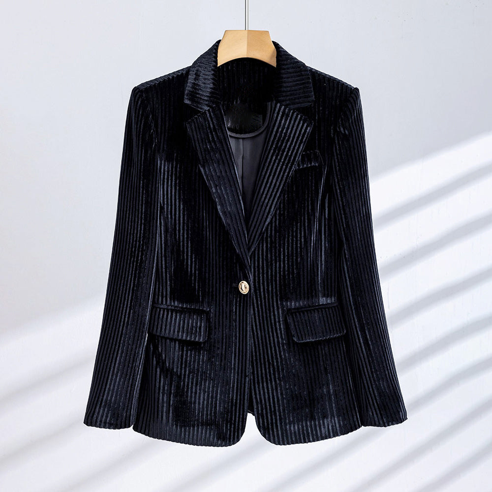 Gracie - Women's Chic Corduroy Single-Button Blazer