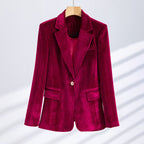 Gracie - Women's Chic Corduroy Single-Button Blazer