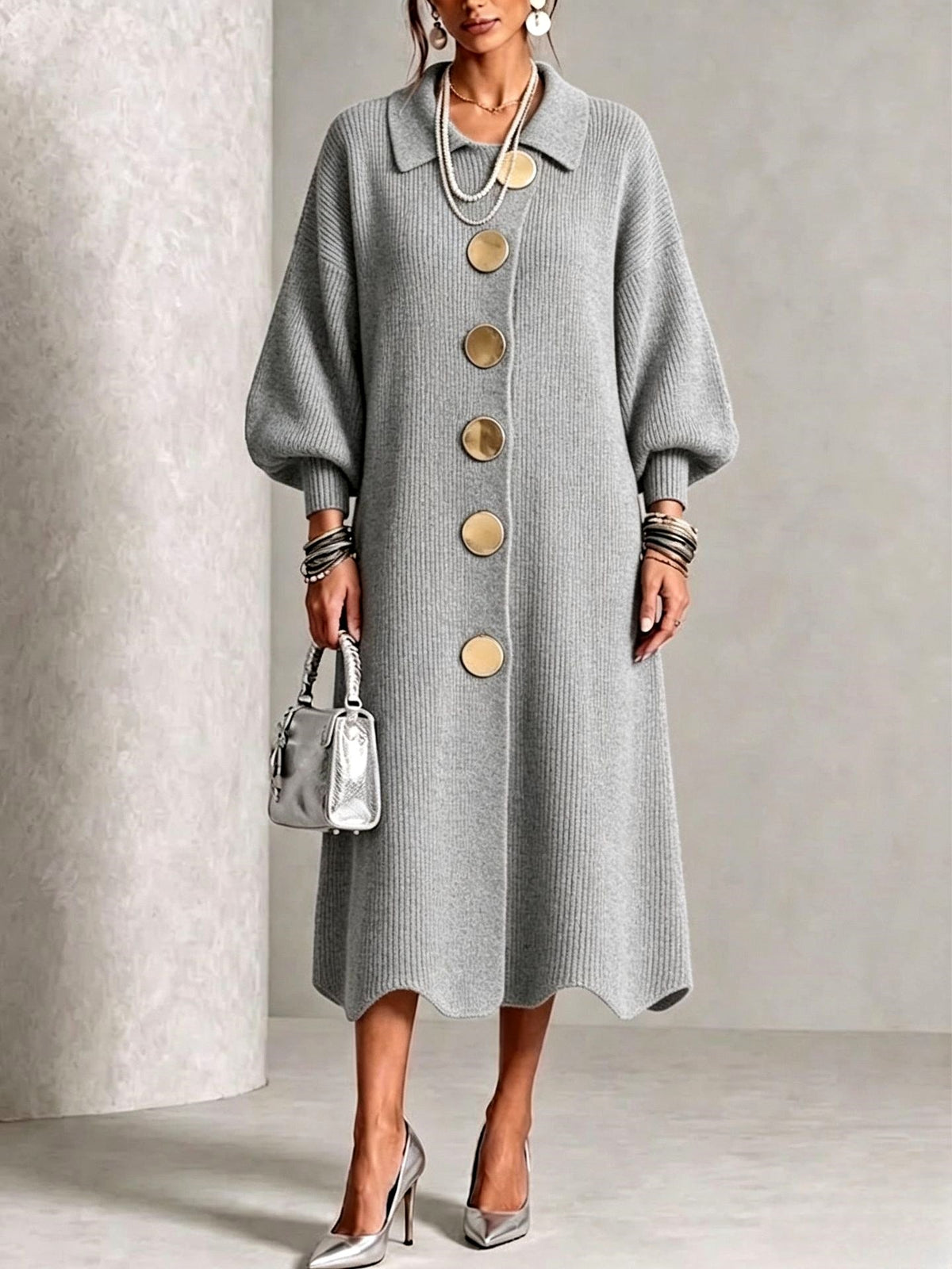 Hailey – Women’s Long Sleeve Knit Sweater Dress  5