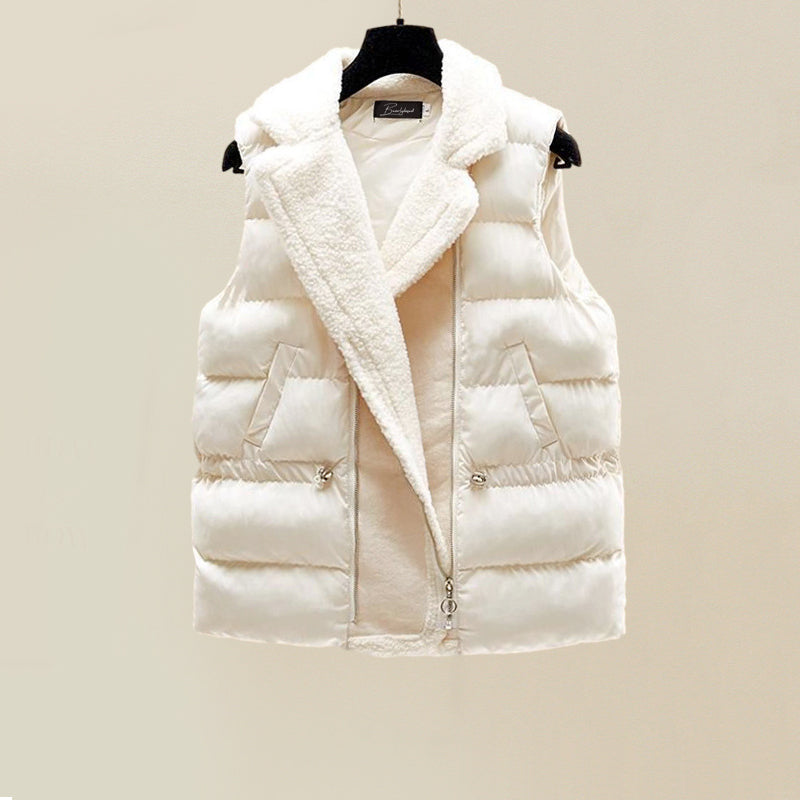 Hannah - Women's Cable-Knit & Fleece Vest 3-Piece Set