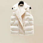 Hannah - Women's Cable-Knit & Fleece Vest 3-Piece Set