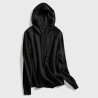 Iris - Women's Ribbed Cashmere Hooded Sweater