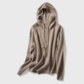 Iris - Women's Ribbed Cashmere Hooded Sweater