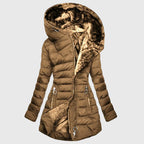 Isabella - Women's Fleece-Lined Hooded Long Puffer Coat