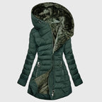 Isabella - Women's Fleece-Lined Hooded Long Puffer Coat