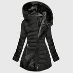 Isabella - Women's Fleece-Lined Hooded Long Puffer Coat