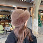 Leah - Women's Plush Faux Fur Bucket Hat