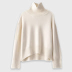 Leilani - Women's High-Neck Cashmere Pullover Sweater