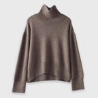 Leilani - Women's High-Neck Cashmere Pullover Sweater